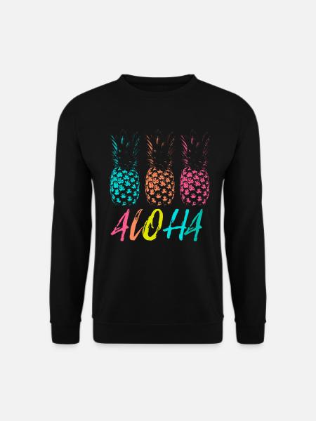 Hawaii Vacation Aloha Pineapple Trio - Unisex Sweatshirt - black