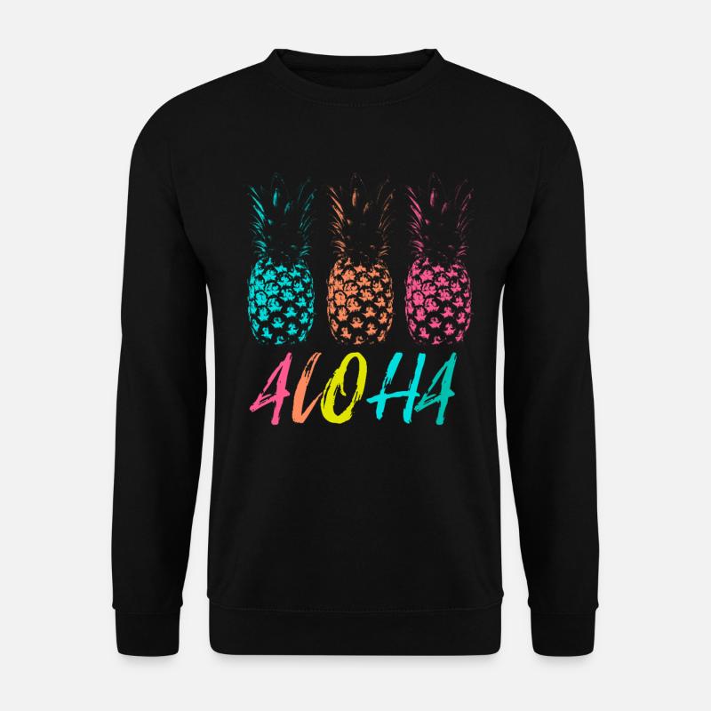 Hawaii Vacation Aloha Pineapple Trio - Unisex Sweatshirt - black