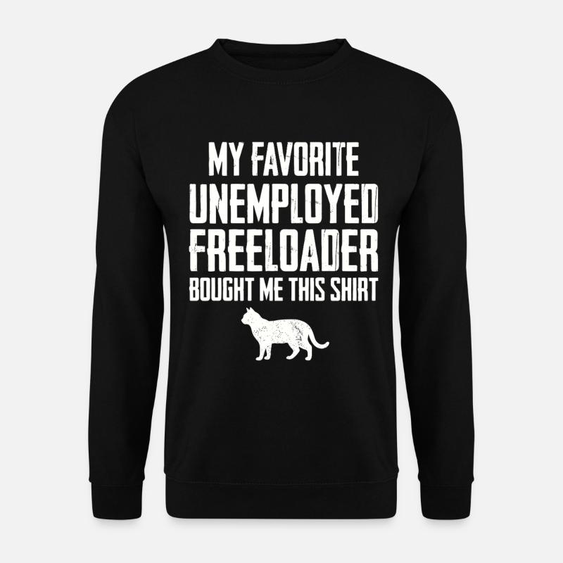 Chat Drôle de Profiteur - Sweat-shirt Unisexe - noir