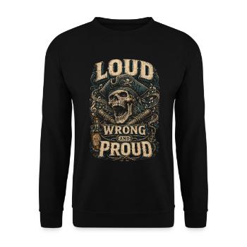 Chansons de chansons de chandaville Sea Salon Loud, Wrong And Proud - Sweat-shirt Unisexe - noir - Devant - Alina (178cm) & Michal (187cm)