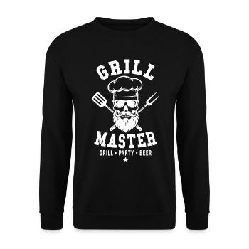 GRILL MASTER GRILL BIÈRE DE FÊTE Skull - Sweat-shirt Unisexe - noir - Devant - Alina (178cm) & Michal (187cm)