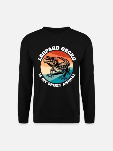 Leopardgecko Sprüche - Unisex Pullover - Schwarz
