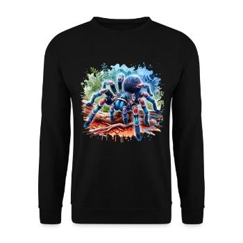 Gooty Sapphire Tarantula Gift - Unisex Sweatshirt - black - Front - Alina (178cm) & Michal (187cm)