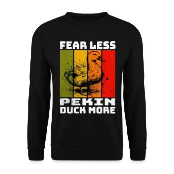 Pekin Duck Peking Duck - Unisex Sweatshirt - black - Front - Alina (178cm) & Michal (187cm)