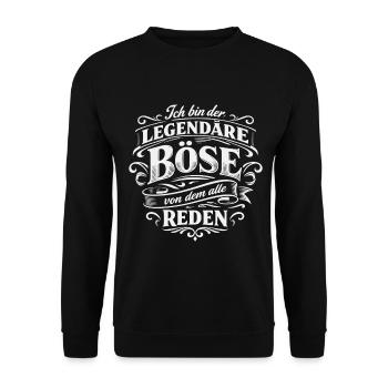 Legendärere Böse – Von Dem Alle Reden - Unisex Pullover - Schwarz - Vorne - Alina (178cm) & Michal (187cm)