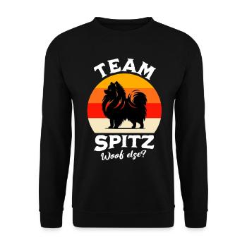 Team Spitz - Unisex Pullover - Schwarz - Vorne - Alina (178cm) & Michal (187cm)