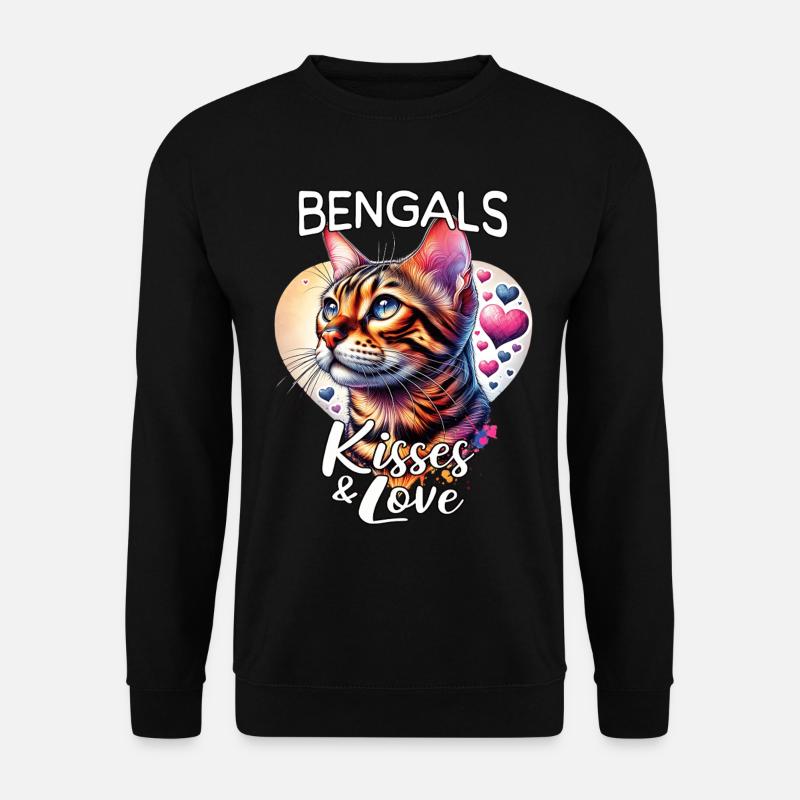 Bengalkatze Liebe - Unisex Pullover - Schwarz