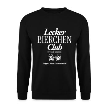 Lecker Bierchen Club - Unisex Pullover - Schwarz - Vorne - Alina (178cm) & Michal (187cm)