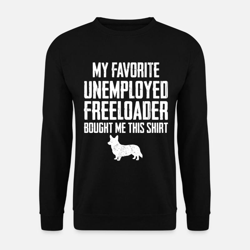 Lustiger Corgi-Schmarotzer - Unisex Pullover - Schwarz