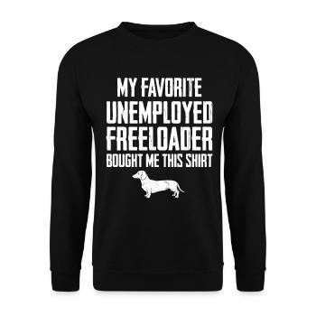 Dachshund Drickshund Profiteur - Sweat-shirt Unisexe - noir - Devant - Alina (178cm) & Michal (187cm)