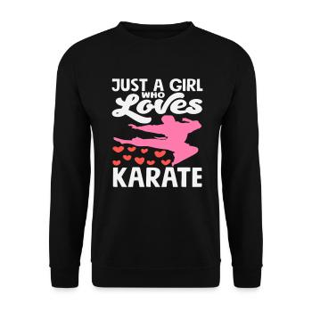 Juste une fille qui adore les arts martiaux de karaté - Sweat-shirt Unisexe - noir - Devant - Alina (178cm) & Michal (187cm)
