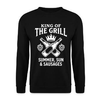 King of the Grill Soleil d’été et saucisses - Sweat-shirt Unisexe - noir - Devant - Alina (178cm) & Michal (187cm)