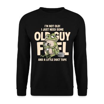 Vieux Grenouille Carburant - Sweat-shirt Unisexe - noir - Devant - Alina (178cm) & Michal (187cm)