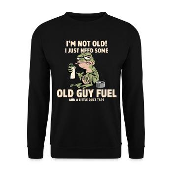Frog Fuel Duct Tape Tee - Unisex Pullover - Schwarz - Vorne - Alina (178cm) & Michal (187cm)