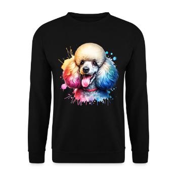 Motif du caniche - Sweat-shirt Unisexe - noir - Devant - Alina (178cm) & Michal (187cm)