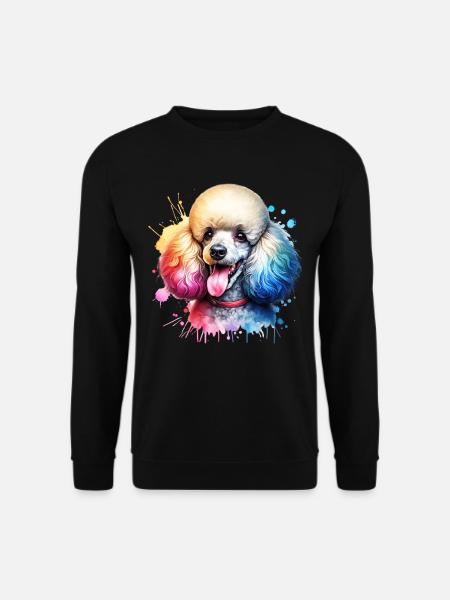 Poodle Motif - Unisex Sweatshirt - black