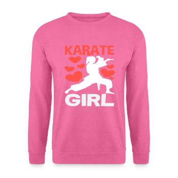 Entraînement des cœurs d’amour pour filles de Karaté - Sweat-shirt Unisexe - rose - Devant