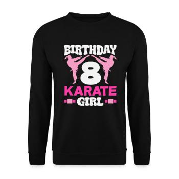 8 ans de Karaté Fille de Karaté 8 ans d’arts martiaux - Sweat-shirt Unisexe - noir - Devant - Alina (178cm) & Michal (187cm)