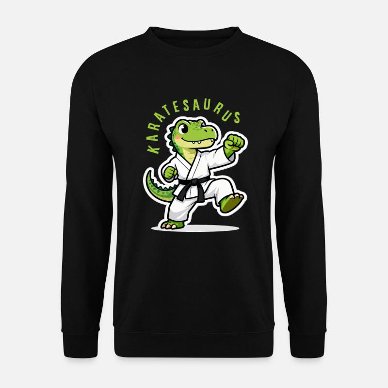 Karatesaurus Dinosaur T-Rex Karate Kids - Unisex Sweatshirt - black