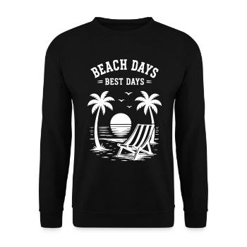 Journées à la plage Meilleures journées Vacances d’été au bord de la mer - Sweat-shirt Unisexe - noir - Devant - Alina (178cm) & Michal (187cm)