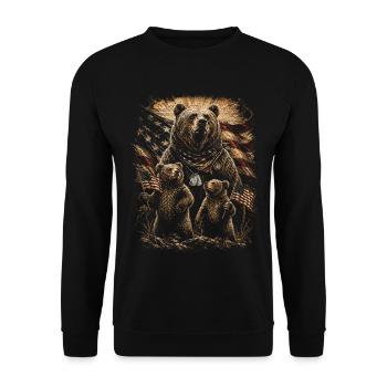 Jour des anciens combattants pour les démocrates - Sweat-shirt Unisexe - noir - Devant - Alina (178cm) & Michal (187cm)
