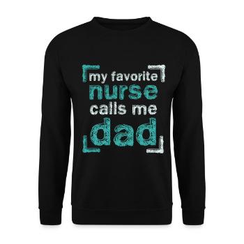 Père fier d’une infirmière - Sweat-shirt Unisexe - noir - Devant - Alina (178cm) & Michal (187cm)