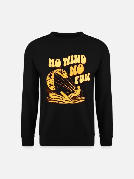 No Wind No Fun - Unisex Sweatshirt - black