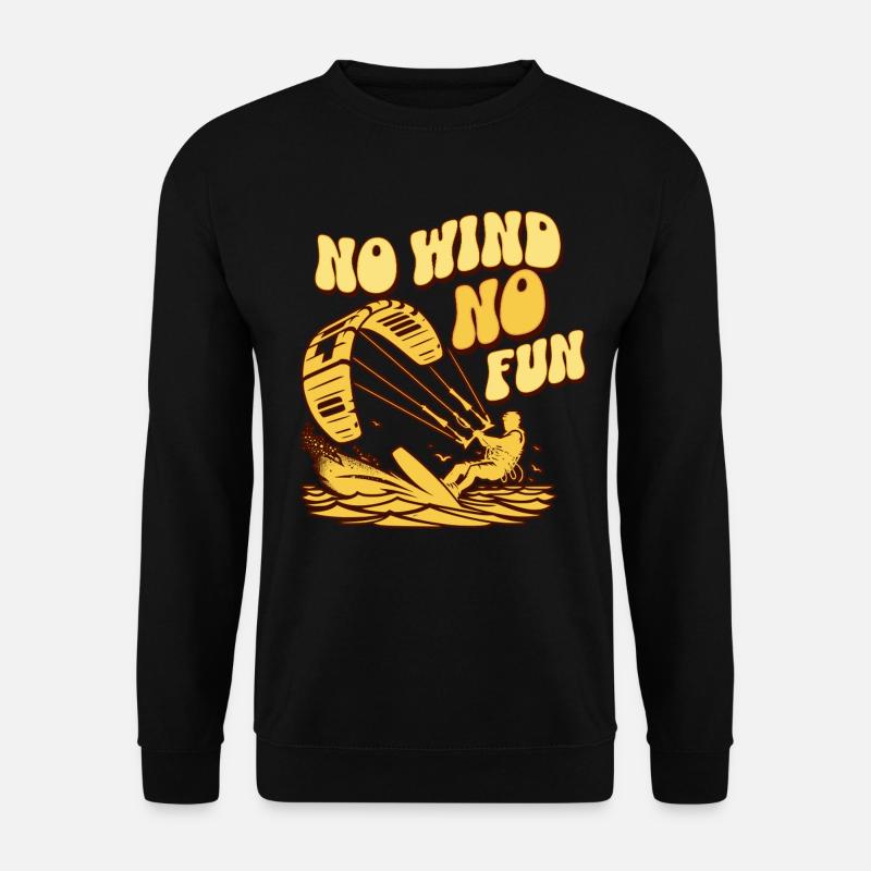 Pas de vent, pas de plaisir - Sweat-shirt Unisexe - noir