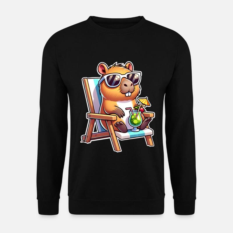 Capybara Chill - Sweat-shirt Unisexe - noir