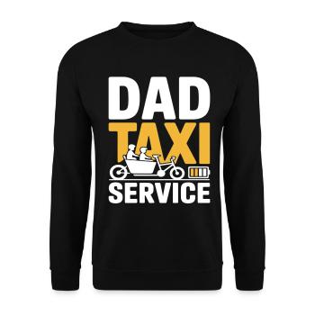 Dad Taxi Service Cargo Bike Dad - Unisex Sweatshirt - black - Front - Alina (178cm) & Michal (187cm)