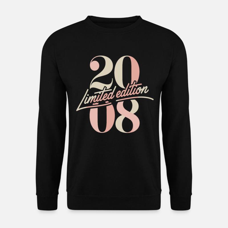 Limited Edition 2008 Geburtstag Vintage - Unisex Pullover - Schwarz