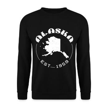 État de l’Alaska Créé en 1959 Rétro Vintage - Sweat-shirt Unisexe - noir - Devant - Alina (178cm) & Michal (187cm)