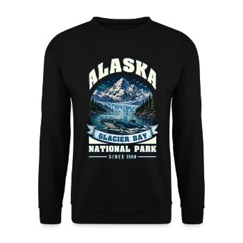 Parc national du glacier de croisière de l’Alaska - Sweat-shirt Unisexe - noir - Devant - Alina (178cm) & Michal (187cm)