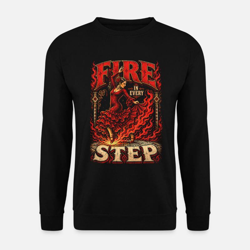 Flamenco Fire In Every Step - Unisex Pullover - Schwarz