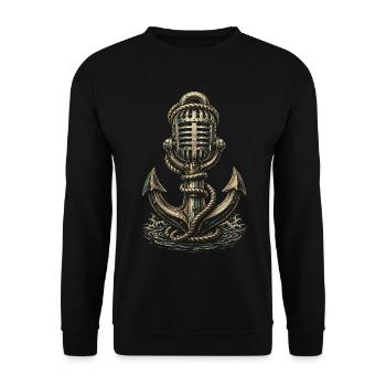 Shanty Choir Sea shanties - Unisex Sweatshirt - black - Front - Alina (178cm) & Michal (187cm)