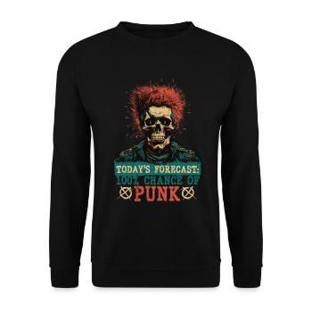 Punk For A Day - Unisex Sweatshirt - black - Front - Alina (178cm) & Michal (187cm)