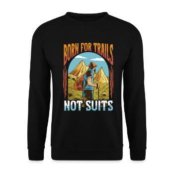 Hiking Day Hiking Hike - Unisex Sweatshirt - black - Front - Alina (178cm) & Michal (187cm)