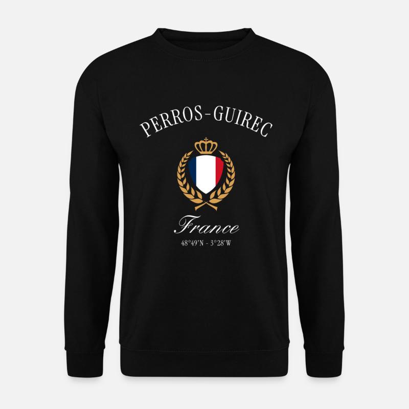 Perros-Guirec Frankreich Wappen – Reise Souvenir - Unisex Pullover - Schwarz