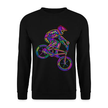 BMX Vélo Garçons colorés Vélo BMX Kids - Sweat-shirt Unisexe - noir - Devant - Alina (178cm) & Michal (187cm)