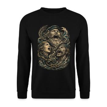 Shanty Choir Sea shanties - Unisex Sweatshirt - black - Front - Alina (178cm) & Michal (187cm)