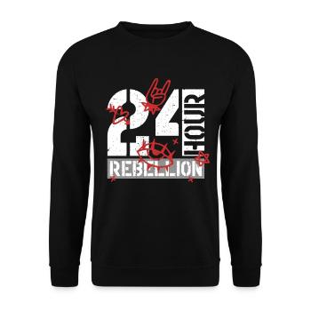 Punk For A Day 24 Hour Rebellion - Unisex Sweatshirt - black - Front - Alina (178cm) & Michal (187cm)