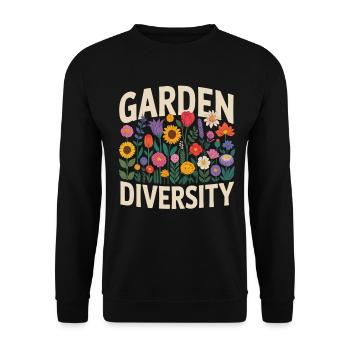 Garden Diversity Flowers Diversity - Unisex Sweatshirt - black - Front - Alina (178cm) & Michal (187cm)
