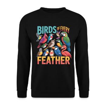Birds of Every Feather Vogel - Unisex Sweatshirt - black - Front - Alina (178cm) & Michal (187cm)