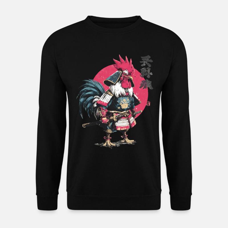 Rooster Samurai Armor - Unisex Sweatshirt - black