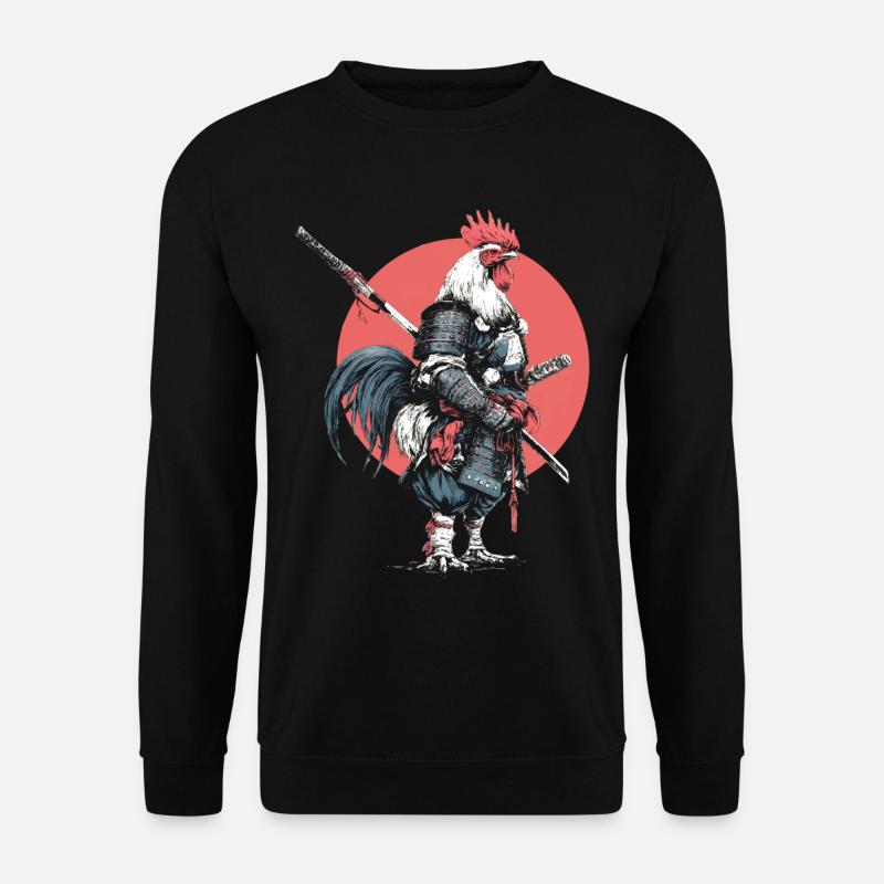 Samouraï Coq en armure - Sweat-shirt Unisexe - noir