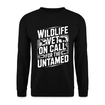 Wildlife Vet On Call For The Untamed Exotic Animal - Unisex Sweatshirt - black - Front - Alina (178cm) & Michal (187cm)