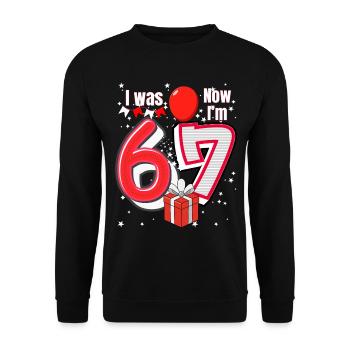 I was 6 Now Im 7 Birthday Shirt Kids 7 Birthday - Sweat-shirt Unisexe - noir - Devant - Alina (178cm) & Michal (187cm)
