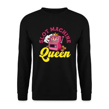 Pink Slots Queen Casino Jackpot - Unisex Sweatshirt - black - Front - Alina (178cm) & Michal (187cm)