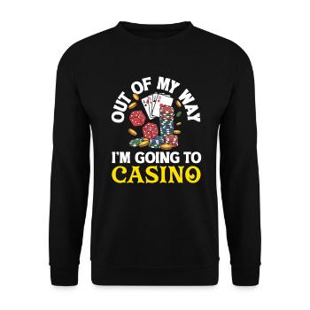 Out of the Way I'm Going to the Casino Dice Poker - Unisex Sweatshirt - black - Front - Alina (178cm) & Michal (187cm)