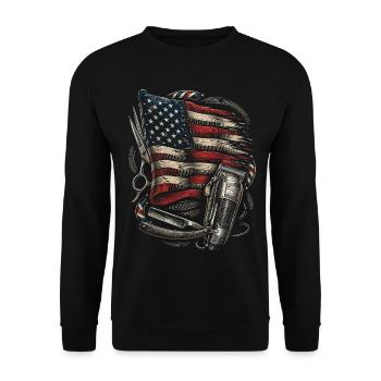 Barber Barbier - Unisex Pullover - Schwarz - Vorne - Alina (178cm) & Michal (187cm)